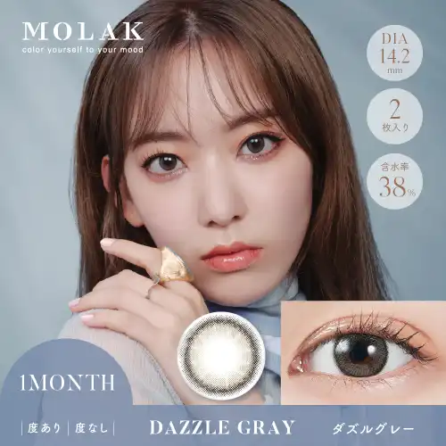 ダズルグレー Dazzle Gray MOLAK 1month 2P